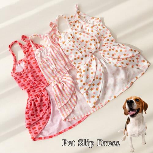 Veil Dress Dog Skirt Cartoon Animal Goose Print Comfortable Princess Dress Pet Dress Spring Summer Puppy Dog Accessory Dog Dress