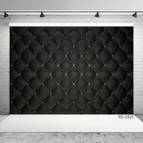 Black Tufted Bedboard Photographic Backgrounds Vinyl Backdrops Photo Studio for Children Baby Photobooth Birthday Party Decor
