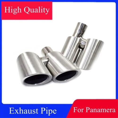 1 Pair Car Styling Stainless Steel Exhaust muffler Pipe For Porsche Panamera GTS 2009-2013 Four Outlet Rear Exhausts System