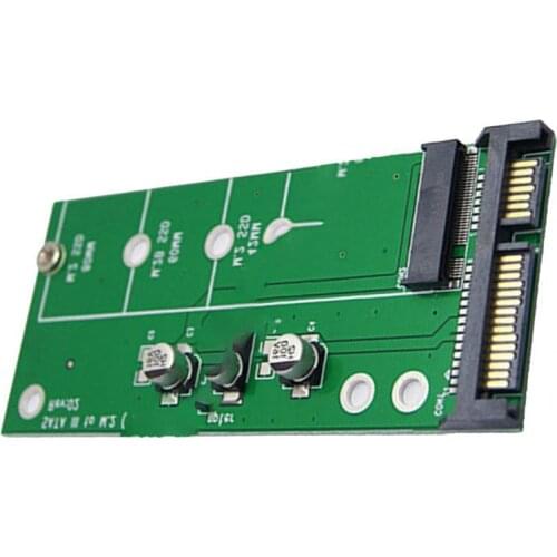 10mm Thickness Metal B Key M.2 NGFF to SATA 3 Adapter Card M.2/NGFF SSD to 2.5inch SATA adaptor SSD case for 2280 2260 2242 M2