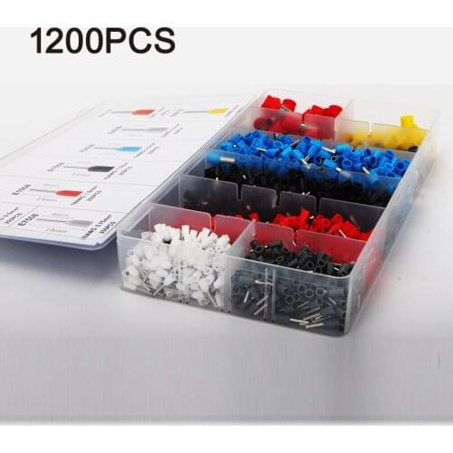 1200pcs Wire Connector Insulated Cord Pin End Terminals Tubular Terminal Ratchet Crimping Pliers