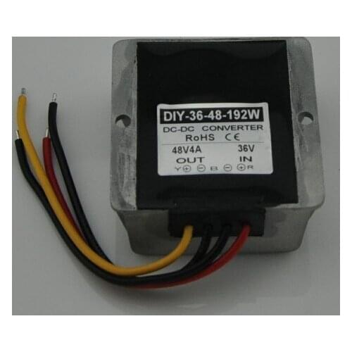 36V (25V-48V) Step Up 48V 4A 192W DC DC Converter Waterproof Boost Module Power Supply Adapter Voltage Regulator