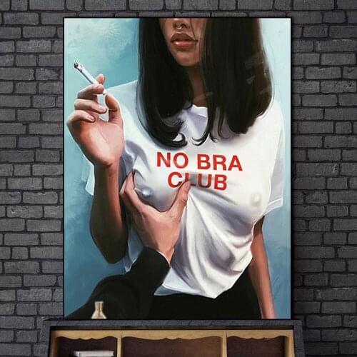 AMTMBS Abstract No Bar Club Girl Posters Unicorn Painting Modern Art Wall Pictures For Girls Modern Home Decoration