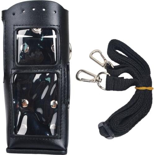 Two Way Radio Hard Leather Case Cover Bag Holder for Motorola Walkie Talkie MTP850 MPT850