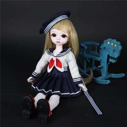 DBS DREAM FAIRY Doll 1/6 BJD mechanical joint Body With makeup wig eyes clothes shoes girl gift SD 28cm anime toy