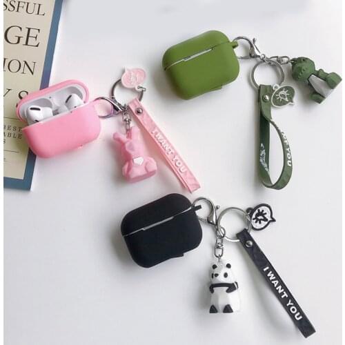 Cute for ZMI PurPods Pro Case cartoon with Lanyard keychain Silicone Wireless Bluetooth Earphones Cover for PurPods Pro case
