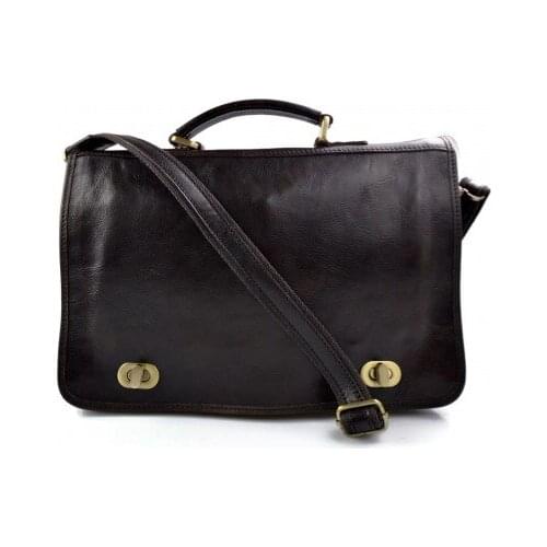 Leather mens messenger women messenger leather bag mens leather bag shoulder bag dark brown