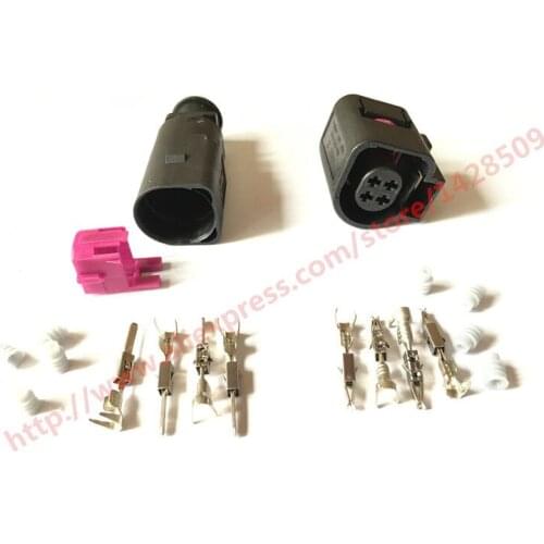 20 Set Delphi 4 Pin 4 Way Black 1.5 Series Timer Sealed Female And Male Connector Assembly 13602943 For VW
