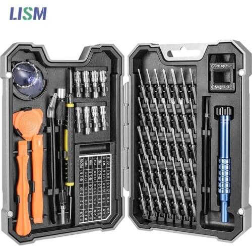 Screwdriver Kit 51 in 1 Precision Magnetic Bits DIY Dismountable Screw Driver Set Mini Tool Case For Smart Home PC Phone Repair