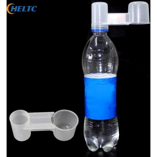 Portable Plastic Clear Water Bottle Bird Feeder Drinker Cup Bird Cage Accessories Drinking Feeding Trough Water Bowl