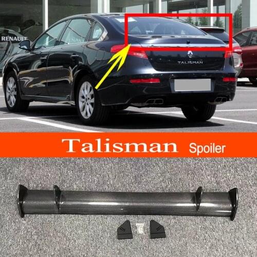 Talisman Real Carbon Fiber GT-style Car-styling Sporty Rear Trunk Wing Spoiler for Renault Talisman Sedan