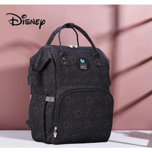 Disney Diaper Bags Mochila Maternidade Waterproof USB Bottle Feeding Travel Backpack Baby Bags for Mom Storage Bag Mummy Bags