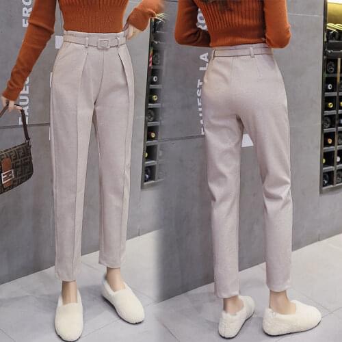 Women Pants Autumn And Winter Leisure High Waist Harem Pants Skinny Pants Trousers Pantalones De Mujer