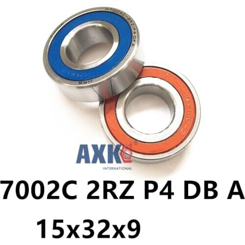 Speed Spindle Bearings Contact KOYO NSK 1 Pair 15x32x18 Angular AXK Steel Ra 0.05 Inc ABEC-7 Ask 7002 7002C 2RZ P4 DB A 15x32x9