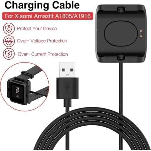 1pcs/2pcs 1M 5V/0.5A Dock Charger Safe Protection Lightweight Charging Cable For Xiaomi Amazfit A1805/A1916