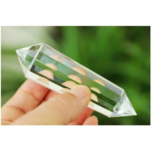 12 Sided A++ Vogel Style Natural Clear Quartz Crystal Wand DT Point Healing