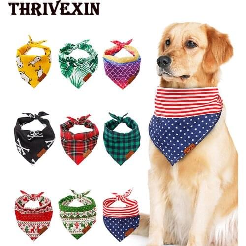 Dog Bandana Plaid Adjustable Scarf Washable Collar for Cat Puppy Pet Accessories for Small Medium Large Dogs and Cats Supplies
