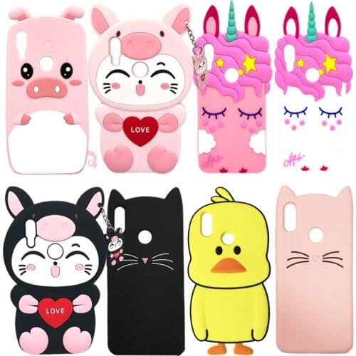 Redmi Note 7 Case Cover Soft Silicone For Xiaomi Redmi Note 7 Pro Cover Case 3D Cartoon Cute Protective Xiomi Note7 Pro 6.3 inch