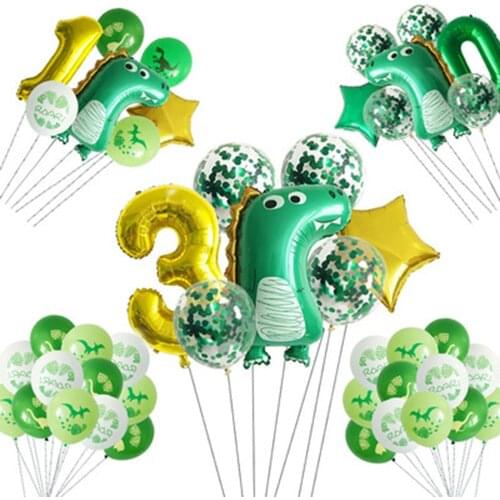 Dinosaur Party Balloon Dinosaur Birthday Party Foil Number Balloons Kids Wild Animal Jungle Birthday Party Decorations Globos