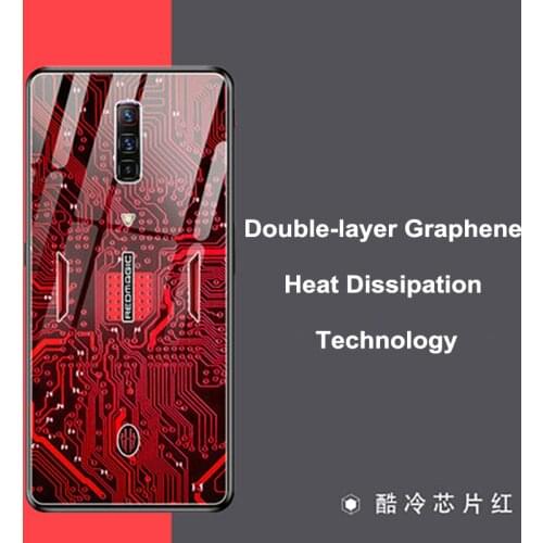 For Nubia Red magic 6 6 pro Case Glass + Graphene TPU Back Cover Case Back Case Redmagic 6 6 pro Protective Full cover