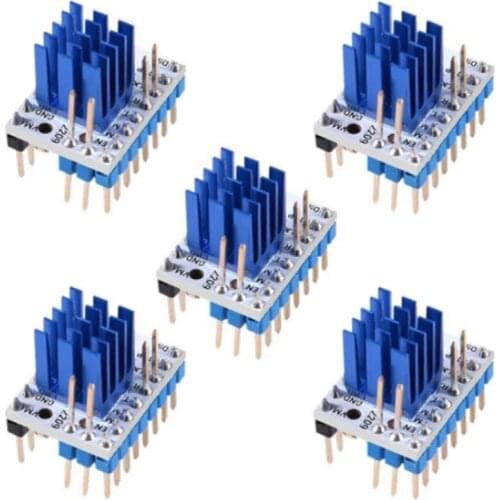 5Pcs TMC2209 V3.0 Stepper Motor Driver Stepping Rod Silent Driver 256 Microstep Current 2.8A Peak VS TMC2208