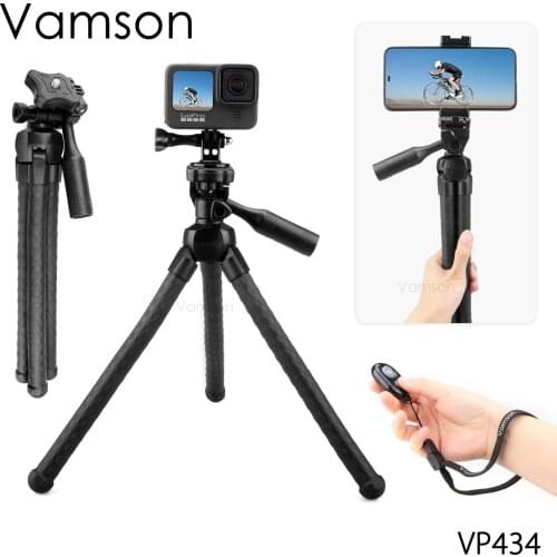 Vamson with Handle Octopus Flexible Tripod for Video Recording Selfie Outdoor Live Broadcast for iPhone Smartphone VP434