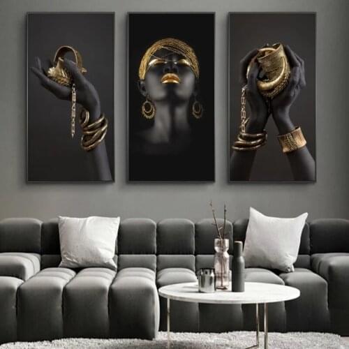 Black Hands Holding Jewelry Canvas Art Posters And Prints African Art Canvas Paintings On the Wall Art Pictures For Living Room