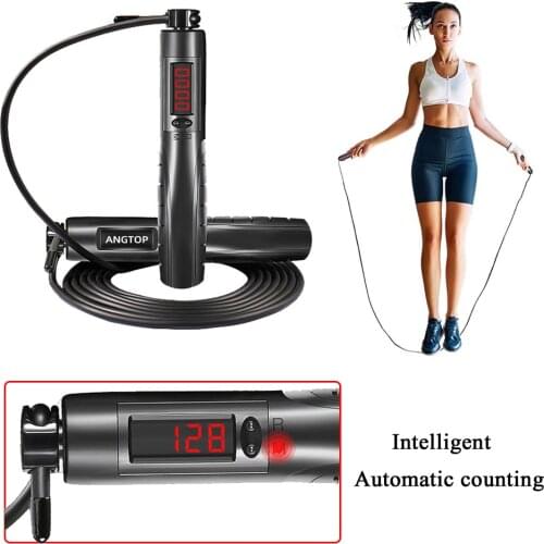 Intelligent Electronic Counting Jump Rope Cordless Ball Bearing Steel Wire Jump Rope Sports Excercise Fitness Equipments Rope