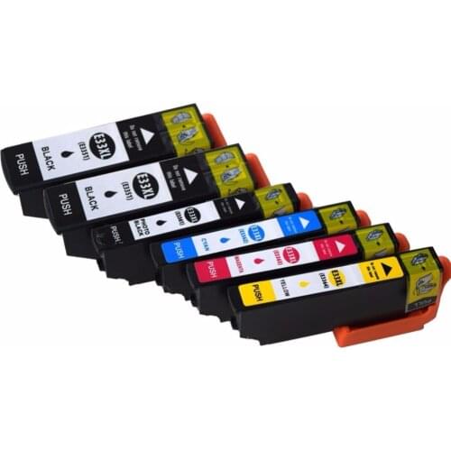 6x Compatible for Epson 33XL Ink Cartridges High Yield Compatible with Epson Expression Premium XP-530 XP-630 XP-635 XP-830 XP