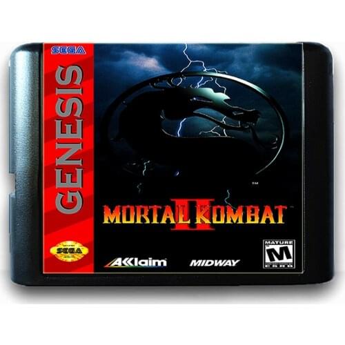 Mortal Kombat 2 for 16 bit Sega MD Game Card for Mega Drive for Genesis Video Game Console PAL USA JAP