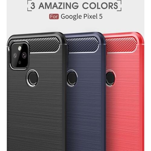 Soft Cover Full Protection Carbon Fiber TPU Silicone Phone For Google Pixel 3 3XL 3A 3AXL 4 4XL 5 4A Back Cover