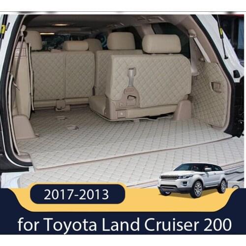New! Special trunk mats for Toyota Land Cruiser 200 7seats 2017 waterproof boot carpets for Toyota LC200 2016-2007 styling