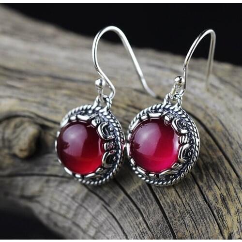 2018 New Arrival Agate Brinco 2020 New Fashion Items Listed On The New Womens Xia Jigong S925 Eardrop Corundum Series Fashion