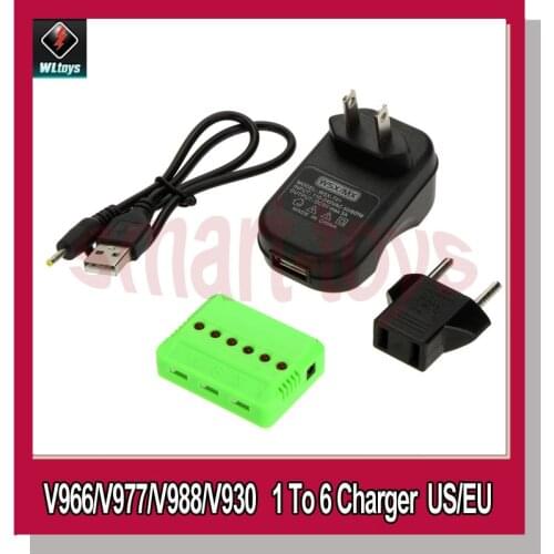 Original V966-023 V977 Battery Charger with USB and EU Adapter for Wltoys V966 V977 V988 V930 V931 RC Helicopter Parts