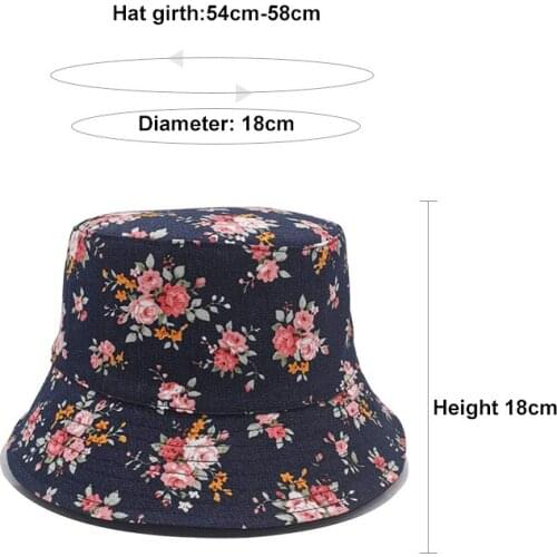 2020 Autumn Foldable Double-Sided Can Bring Woman‘s Bucket Hat Female Outdoor Sunscreen Cotton Cap Sunscreen Hat Front And Back
