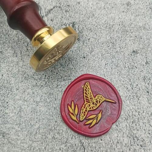 Flying hummingbird and olive leaf stamp hollow wax stamp, party wax stamp stamp kit invitation stamp gift envelope stamp