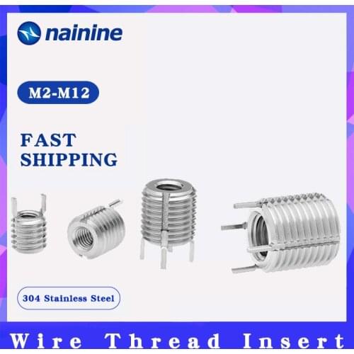 1Pcs [M2-M12] Stainless Steel Threaded Repair Inserts Latch Pin Screw Coiled Wire Helical Sleeve A142
