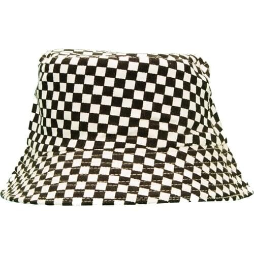 Plaid sunshade sunblock hat basin hat face show little summer joker plaid foldable fisherman hat student hat fall hat