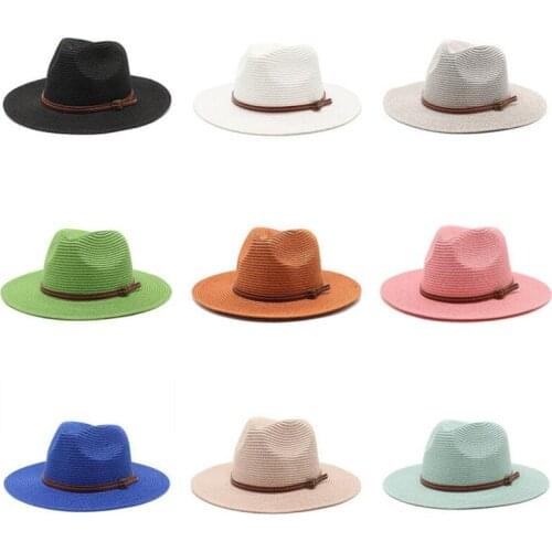 4pcs Womens Mens Summer Hat Straw Sun Hats for Women Men Wide Brim Cap Jazz Panama Caps Woman Man Outdoor Sunhat Beach Sunhats