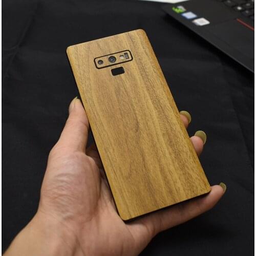 High Simulation Wood Grain Sticker Phone Back Sticker For SAMSUNG Galaxy S10 S9 Plus S8+ Note 9 8 5 S7 S6 Edge+S10e A750 A9 2018