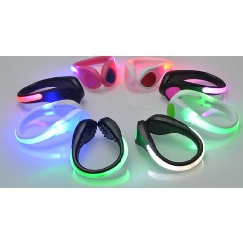 LED Luminous Shoe Clip Outdoor Bicycle LED Luminous Night Running Shoe Safety Clips Cycling Sports Warning Light Safety #ND