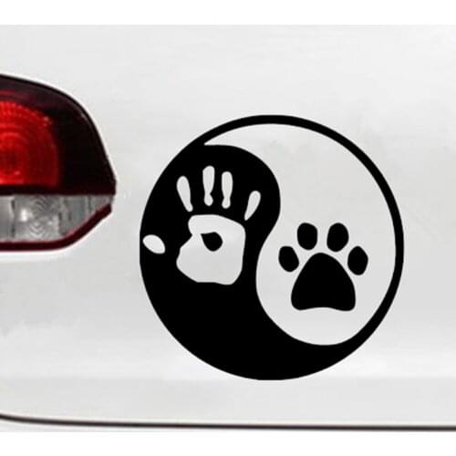 Tai Chi Cat Dog Pet Car Sticker Paw Print Vinyl Car Packaging Accessories Product Applique Quotations