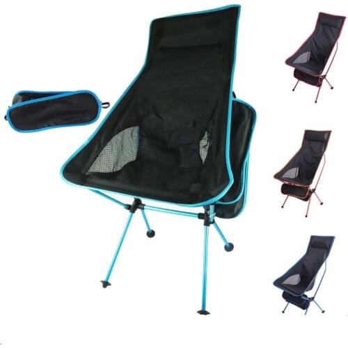 Outdoor Folding Chair Portable Camping Chair Aluminum Alloy Outdoor Chairs for Fishing Picnic Traveling Beach Portable Bench