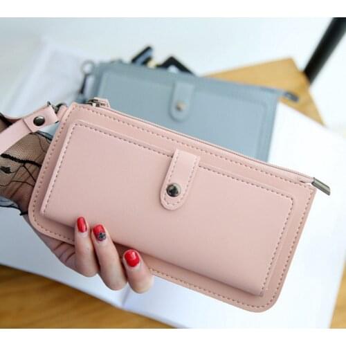 Womens Wallets Zipper Purses PU Leather Long Wallets For Girl Ladies Money Coin Pocket Card Holder Female Wallets Clutch Bags