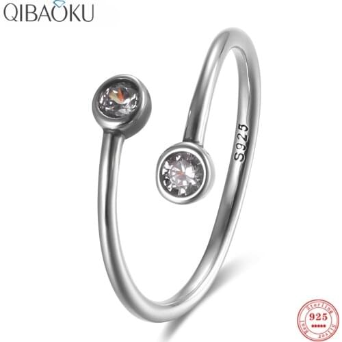 Sterling Silver 925 Oxide White Zircon Opening Ring for Women Fashion Temperament Starlight Bee Fine Jewelry Gift Rings