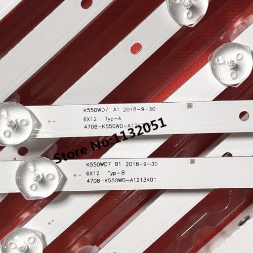1set=12 pieces for LE55D8800 ud55h18 led backlight 4708-K550WD-A1213K01 A1213K11 6 lamps