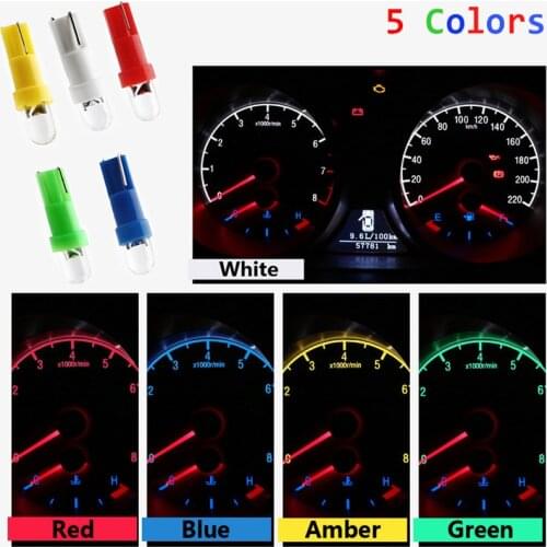 10pcs Mini Dashboard T5 LED Ambient Light for Honda Civic Fit Citroen DS C4 Chevrolet Jaguar MG Daihatsu 12V Auto Interior Lamp