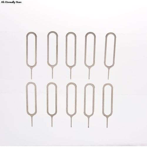 10pcs SIM Card Tray Removal Eject Pin Universal Sim Card Tray Pin Remover Eject Pin Needle Phone Tool For IPhone Samsung Huawei