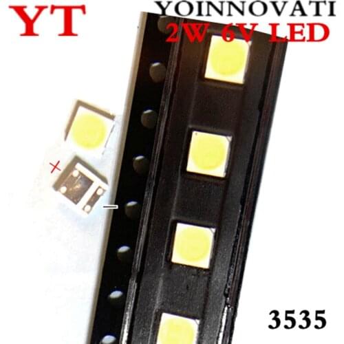 100pcs/lot 3535 2W 6V Cold white LED TV backlight SMD Best quality