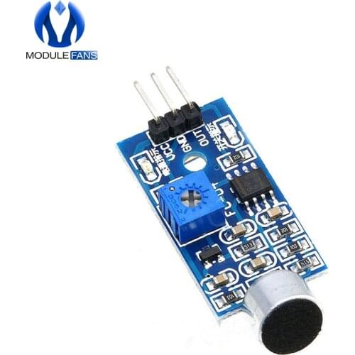 2PCS Microphone Sensor High Sensitivity Sound Detecte Voice Switch Detect Module For Arduino 3 Pin 3.3V-5V Digital Ouput